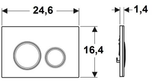 Geberit Sigma21 Kumanda kapağı Ahşap /Krom 115.884.JX.1 - 2