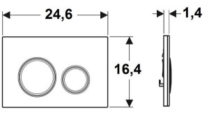 Geberit Sigma21 Kumanda kapağı Arduvaz/Krom 115.884.JM.1 - 2