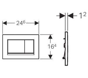 Geberit Sigma30 Kumanda Kapağı Beyaz/Parlak Krom/Beyaz 115.883.KJ.1 - 2