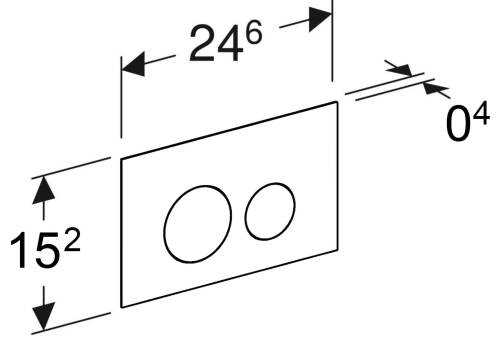Geberit Sigma40 Round Kumanda Kapağı Antrasit Cam 115.628.JK.1 - 2