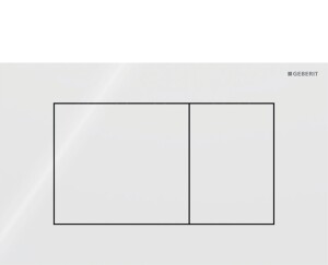 Geberit Sigma40 Square Kumanda Kapağı Beyaz Cam 115.629.SI.1 - 1