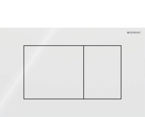 Geberit Sigma40 Square Kumanda Kapağı Beyaz Cam 115.629.SI.1 - 1