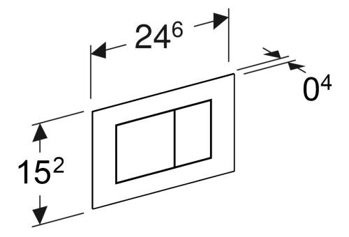 Geberit Sigma40 Square Kumanda Kapağı Pirinç 115.629.QF.1 - 2