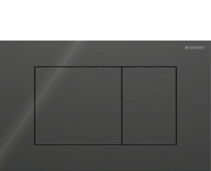 Geberit Sigma40 Square Kumanda Kapağı Siyah Cam 115.629.SJ.1 - 1