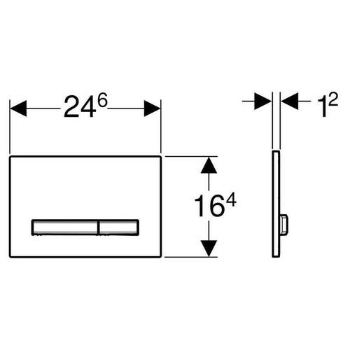 Geberit Sigma50 Kare Kumanda Kapağı Füme Cam/Krom 115.788.SD.2 - 3