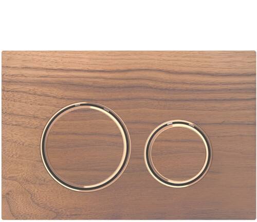 Geberit Sigma50 Yuvarlak Kumanda kapağı Ahşap/Bronz 115.650.JX.1 - 1