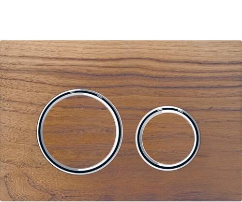 Geberit Sigma50 Yuvarlak Kumanda kapağı Ahşap /Krom 115.884.JX.1 - 1