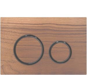 Geberit Sigma50 Yuvarlak Kumanda kapağı Ahşap/SiyahKrom 115.651.JX.1 - Geberit