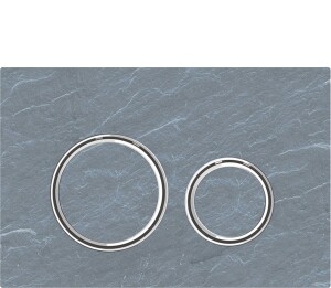 Geberit Sigma50 Yuvarlak Kumanda kapağı Arduvaz/Krom 115.884.JM.1 - Geberit