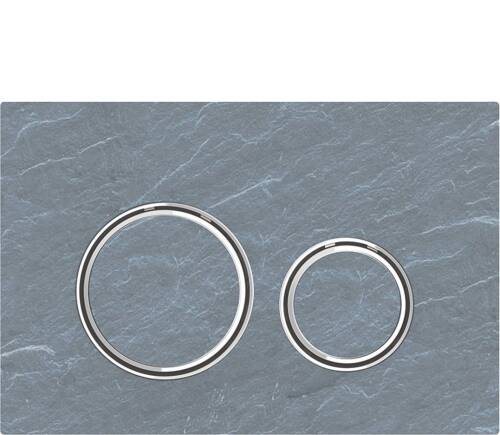Geberit Sigma50 Yuvarlak Kumanda kapağı Arduvaz/Krom 115.884.JM.1 - 1
