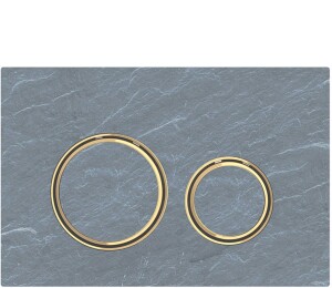 Geberit Sigma50 Yuvarlak Kumanda kapağı Arduvaz/Pirinç 115.652.JM.1 - Geberit