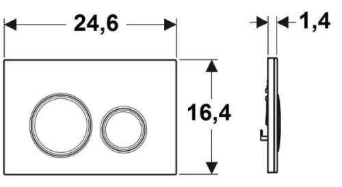 Geberit Sigma50 Yuvarlak Kumanda kapağı Arduvaz/Pirinç 115.652.JM.1 - 2