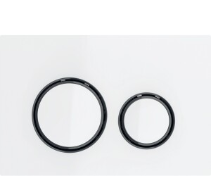 Geberit Sigma50 Yuvarlak Kumanda kapağı Beyaz cam/SiyahKrom 115.651.SI.1 - Geberit