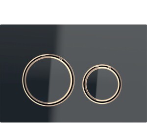 Geberit Sigma50 Yuvarlak Kumanda kapağı Siyah Cam/Bronz 115.650.SJ.1 - Geberit