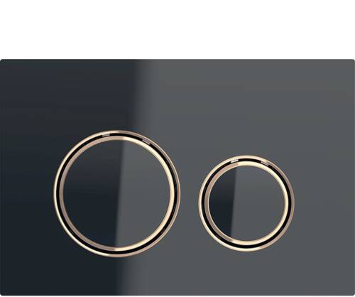 Geberit Sigma50 Yuvarlak Kumanda kapağı Siyah Cam/Bronz 115.650.SJ.1 - 1