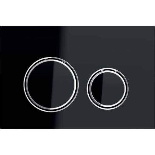Geberit Sigma50 Yuvarlak Kumanda Kapağı Siyah Cam/Krom 115.884.SJ.1 - 1
