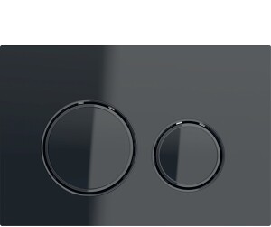 Geberit Sigma50 Yuvarlak Kumanda kapağı Siyah Cam/SiyahKrom 115.651.SJ.1 - Geberit