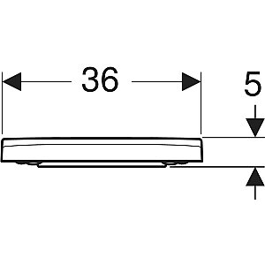 Geberit Smyle Kare Klozet Kapağı (Yavaş Kapanan, Kolay Çıkarılabilir) 500.687.01.1 - 3