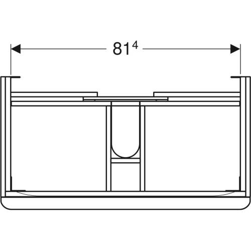 Geberit Smyle Square Lavabo Dolabı Çift Çekmeceli 90 cm Amerikan Cevizi 500.354.JR.1 - 4