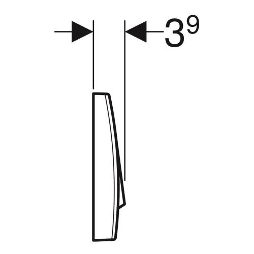 Geberit Twinline 200F Kumanda Kapağı Tek Basmalı Start-Stop Parlak Krom 115.222.21.1 - 3