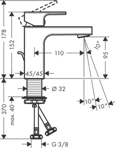 Handgrohe Vernis Shape Lavabo Bataryası 71561000 - 2