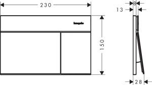 Hansgohe iFrame Element E Kumanda Kapağı Parlak Altın 66003990 - 4