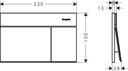 Hansgohe iFrame Element E Kumanda Kapağı Parlak Altın 66003990 - 4