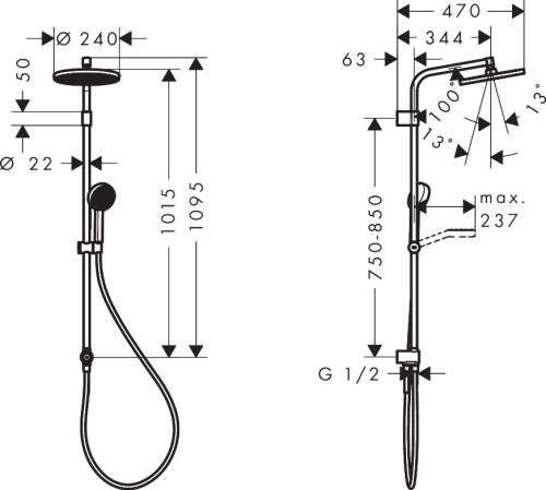Hansgrohe Activera S Reno Duş Kolonu EcoSmart 28074000 - 3
