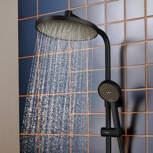 Hansgrohe Activera S Termostatik Duş Kolonu EcoSmart Mat Siyah 28871670 - 2