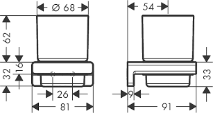 Hansgrohe AddStoris Diş fırçalığı 41749000 - 2