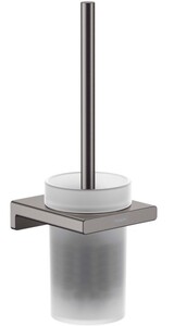 Hansgrohe AddStoris Duvara Monte Tuvalet Fırçalığı Mat SiyahKrom 41752340 - Hansgrohe
