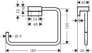 Hansgrohe AddStoris Havluluk 41754000 - 3