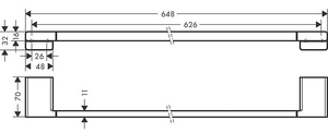 Hansgrohe AddStoris Havluluk 65cm-Parlak Altın 41747990 - 2