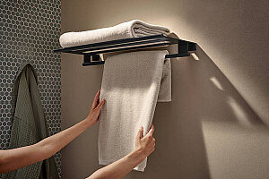 Hansgrohe AddStoris S Raflı Havluluk Mat Siyah 41781670 - 2