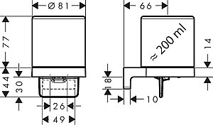 Hansgrohe AddStoris S Sıvı Sabunluk Mat Siyah 41765670 - 3