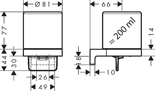 Hansgrohe AddStoris S Sıvı Sabunluk Mat Siyah 41765670 - 3