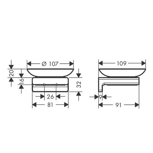 Hansgrohe AddStoris Sabunluk Mat Beyaz 41746700 - 2