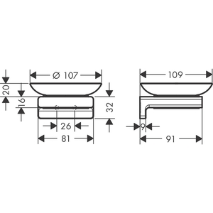 Hansgrohe AddStoris Sabunluk Mat Siyah 41746670 - 2