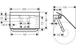 Hansgrohe AddStoris Tuvalet Kağıtlığı Kapaklı Mat Beyaz 41753700 - 2