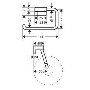 Hansgrohe AddStoris Tuvalet Kağıtlığı Kapaksız Mat Beyaz 41771700 - 2