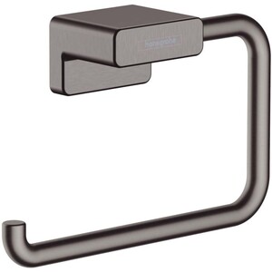 Hansgrohe AddStoris Tuvalet Kağıtlığı Kapaksız Mat SiyahKrom 41771340 - Hansgrohe