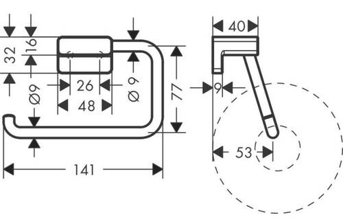 Hansgrohe AddStoris Tuvalet Kağıtlığı Parlak Altın 41771990 - 2