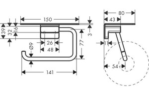 Hansgrohe AddStoris Tuvalet Kağıtlığı Raflı Mat Beyaz 41772700 - 2