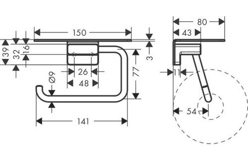 Hansgrohe AddStoris Tuvalet Kağıtlığı Raflı Mat Beyaz 41772700 - 2
