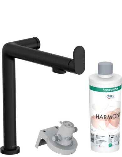 Hansgrohe Aqittura M91 Arıtmalı Eviye Bataryası 1jet Mat Siyah 76802670 - 1