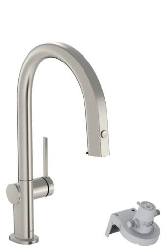 Hansgrohe Aqittura M91 Arıtmalı Eviye Bataryası Çekilebilir Gaga 1Jet Paslanmaz Çelik 76803800 - 1