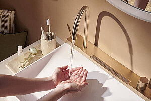 Hansgrohe Avalegra AquaUnit Bataryalı Lavabo 58 cm Mat Bronz 22472140 - 2