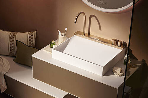 Hansgrohe Avalegra AquaUnit Bataryalı Lavabo 58 cm Mat Bronz 22472140 - 4