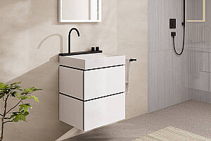 Hansgrohe Avalegra AquaUnit Bataryalı Lavabo 58 cm Mat Siyah 22472670 - 3