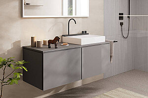 Hansgrohe Avalegra AquaUnit Bataryalı Lavabo 58 cm Mat SiyahKrom 22472340 - 3